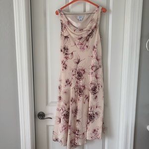 LOFT pink and cream dress size 10
